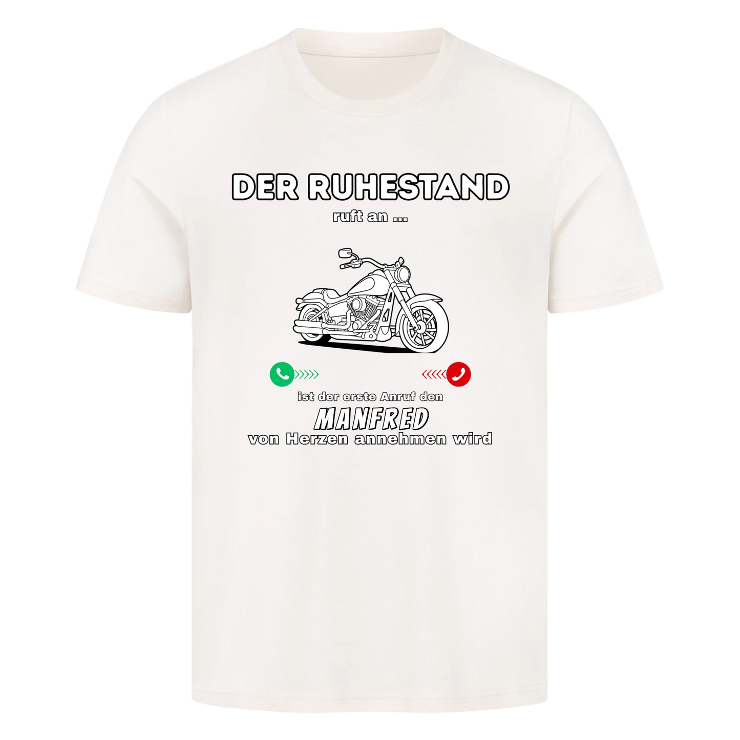 Personalisiert - Ruhestand Anruf Motorrad - Unisex Premium T-Shirt