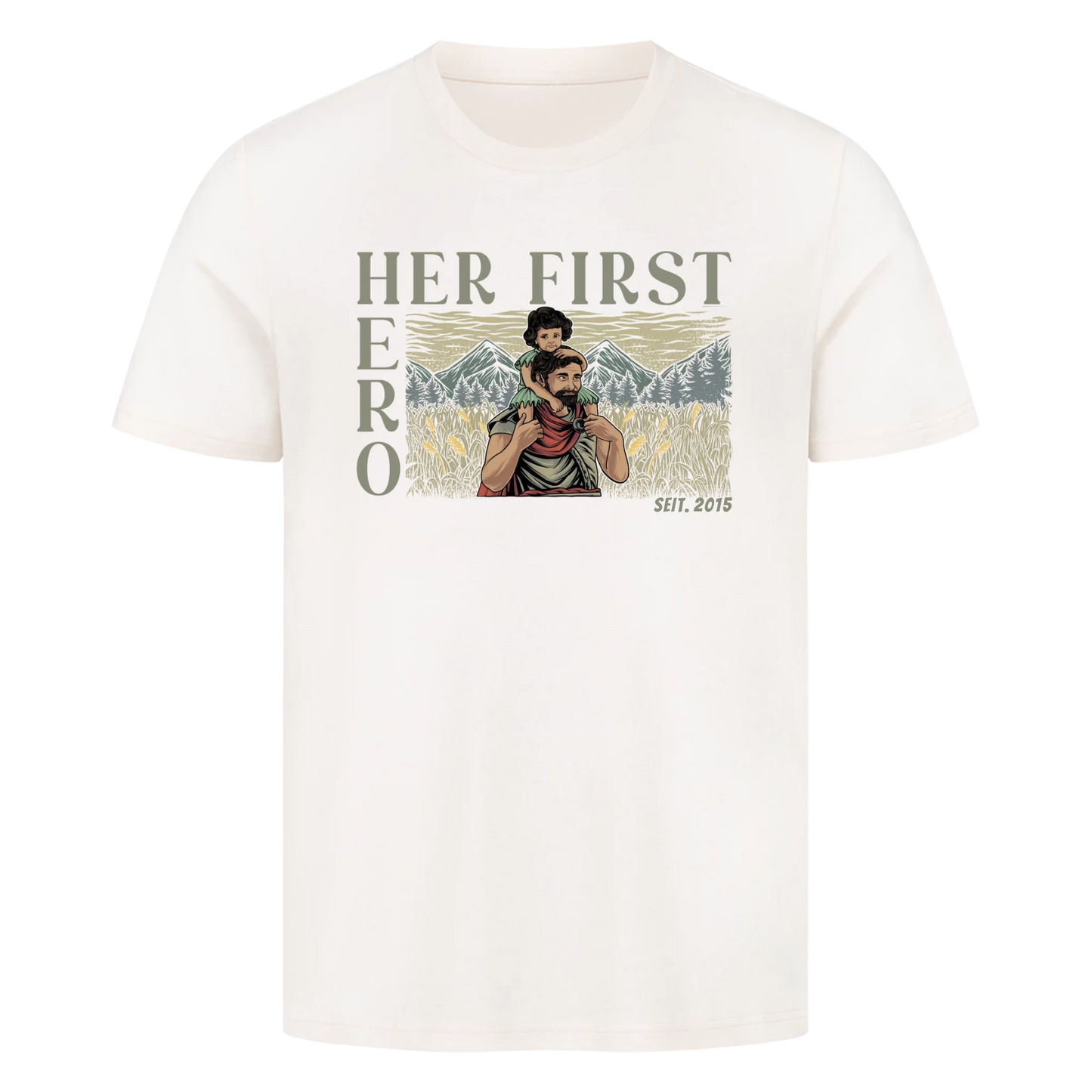 Personalisierbar - Her First Hero - Unisex Premium T-Shirt