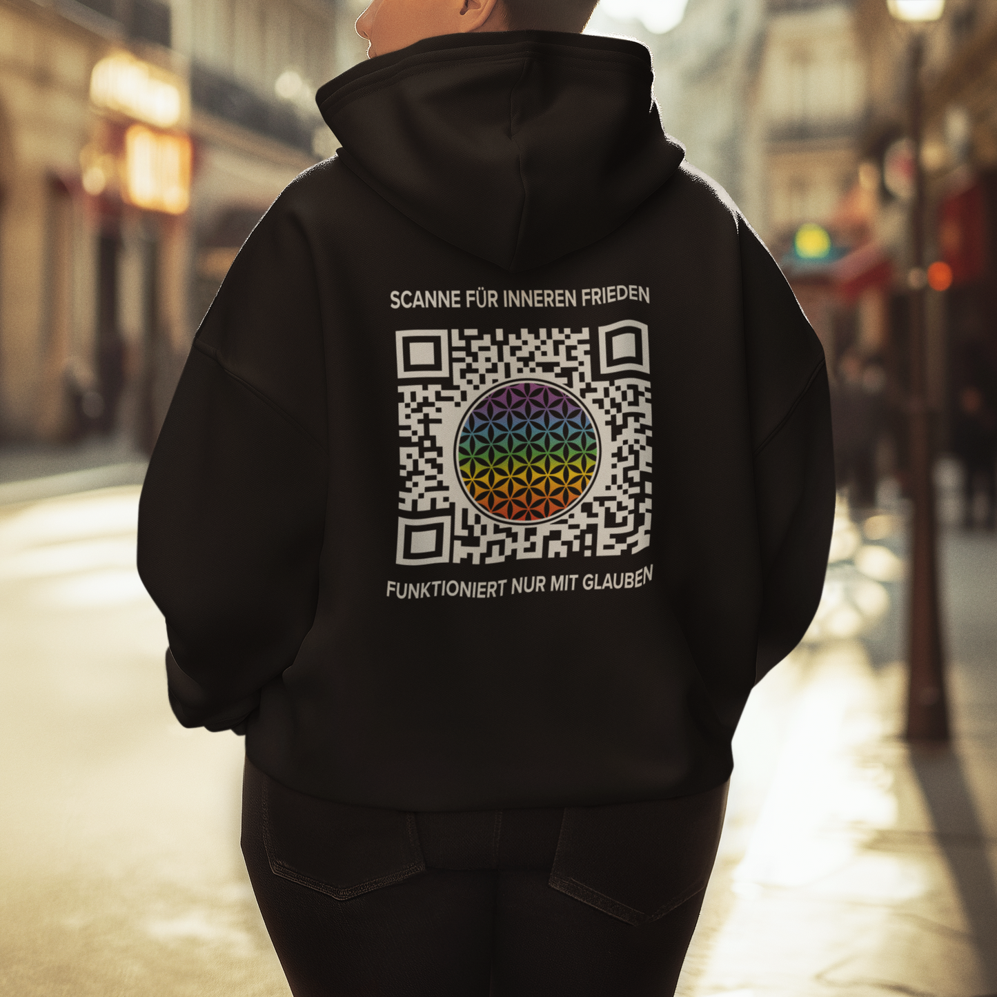 Glaubens QR-Code - VACANCY Oversized Hoodie