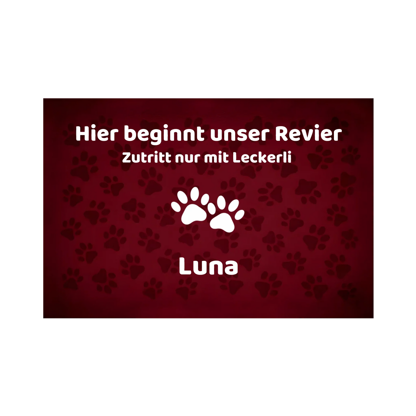 Personalisierbar - Hier beginnt unser Revier - Fußmatte