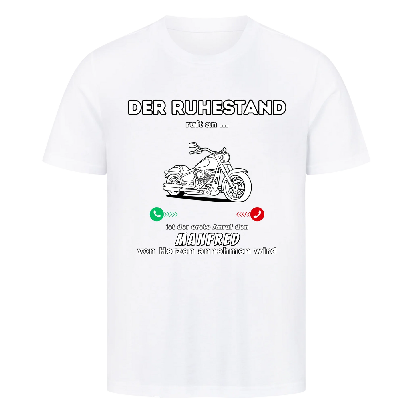 Personalisiert - Ruhestand Anruf Motorrad - Unisex Premium T-Shirt
