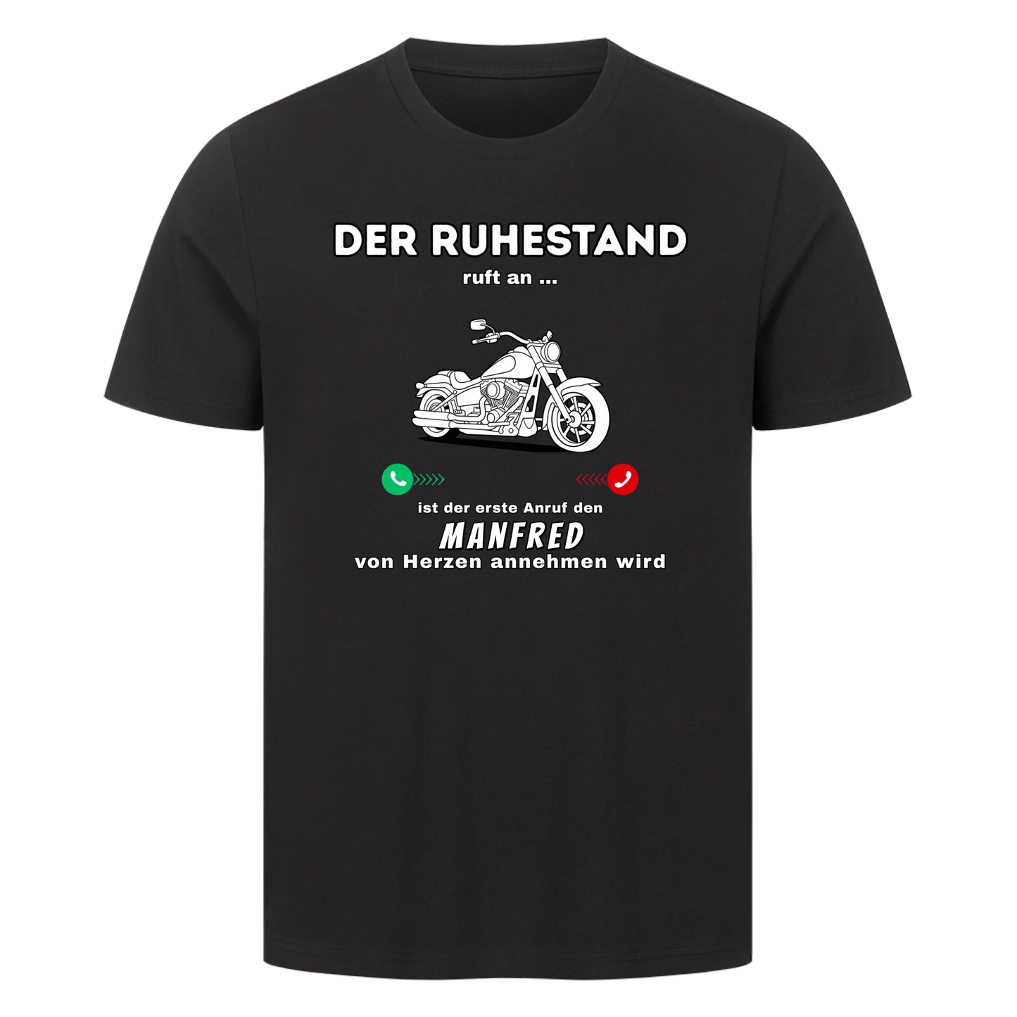 Personalisiert - Ruhestand Anruf Motorrad - Unisex Premium T-Shirt