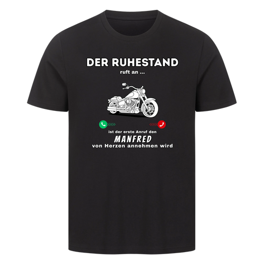 Personalisiert - Ruhestand Anruf Motorrad - Unisex Premium T-Shirt