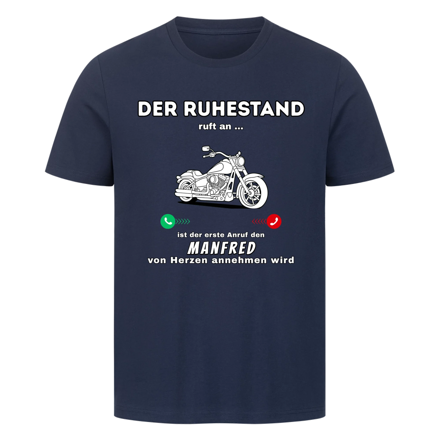 Personalisiert - Ruhestand Anruf Motorrad - Unisex Premium T-Shirt