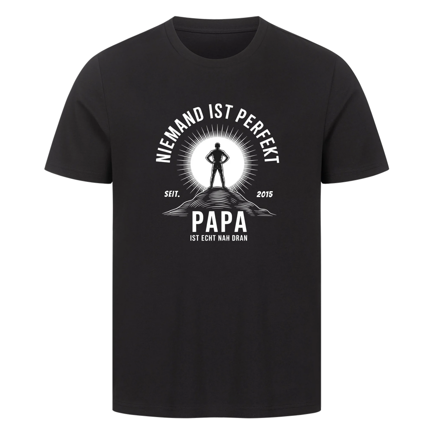 Personalisierbar - Niemand ist perfekt Papa - Unisex Premium T-Shirt