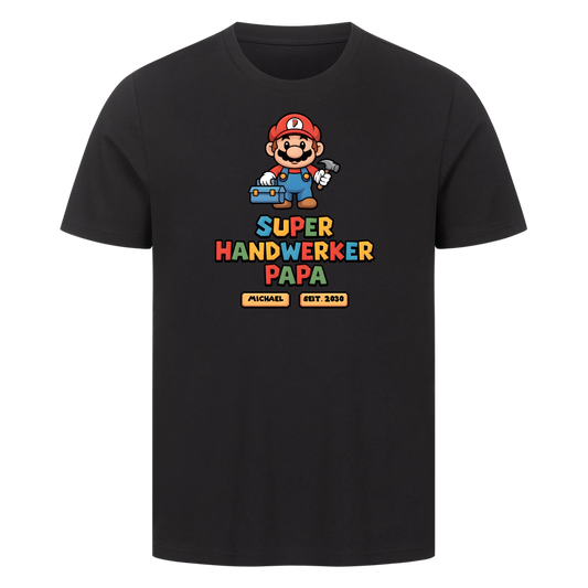 Personalisierbar - Super Handwerker Papa - Unisex Premium T-Shirt