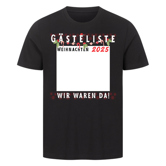 Personalisierbar - Gästeliste Weihnachten - Unisex Premium T-Shirt