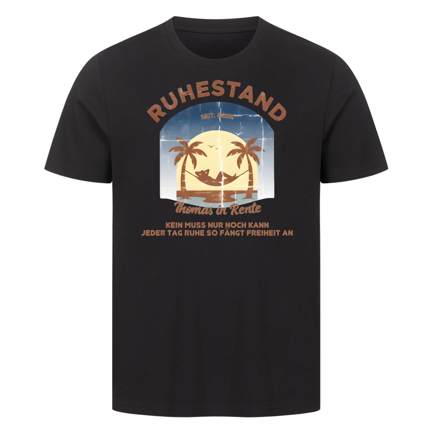Personalisierbar - Ruhestand Freiheit - Unisex Premium T-Shirt