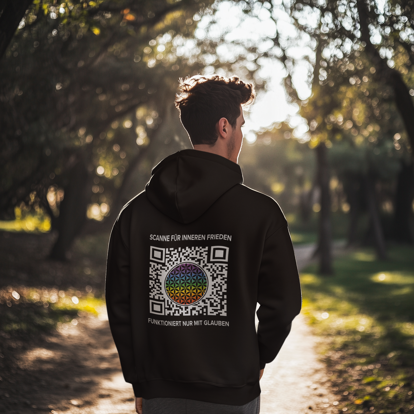 Glaubens QR-Code - HigherBlanks Premium Hoodie