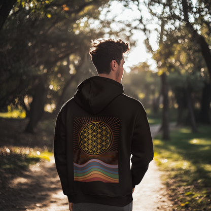 Retro Blume des Lebens - HigherBlanks Premium Hoodie